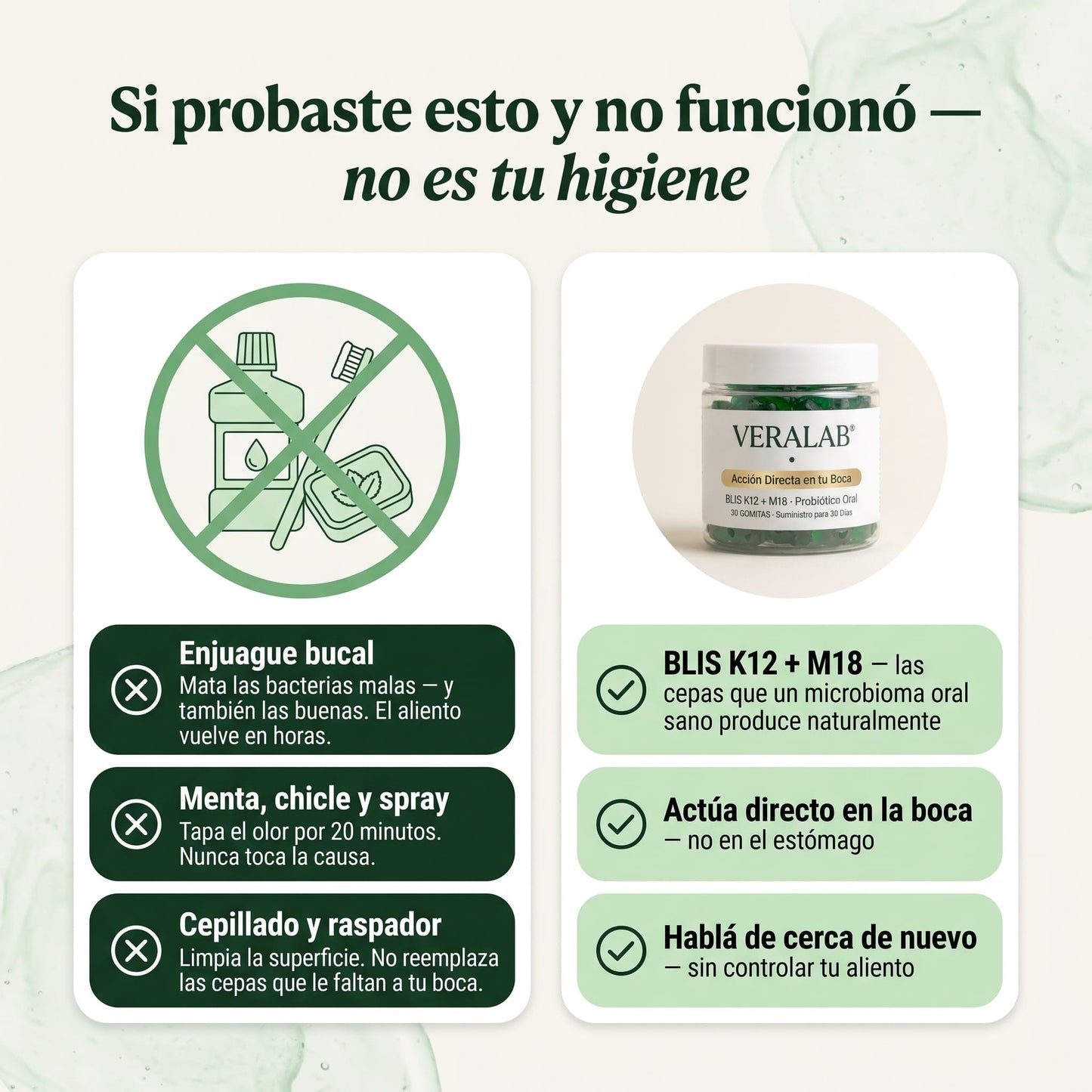 VERALAB® — Probiótico Oral con BLIS K12 + M18