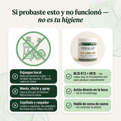 VERALAB® — Probiótico Oral con BLIS K12 + M18