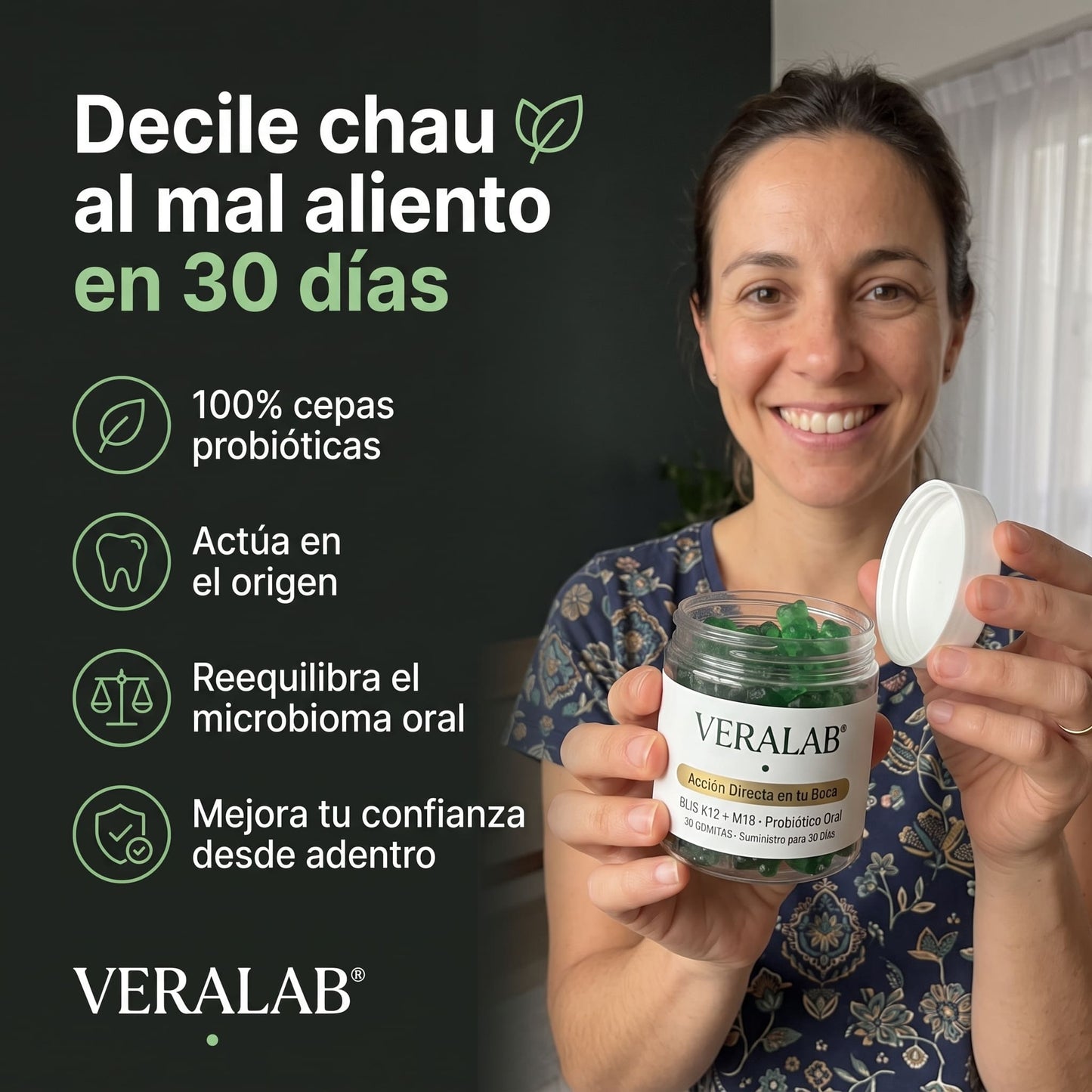 VERALAB® — Probiótico Oral con BLIS K12 + M18