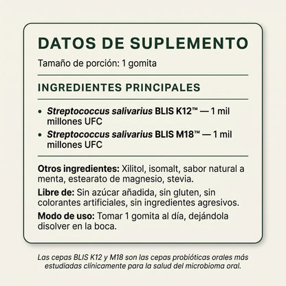 VERALAB® — Probiótico Oral con BLIS K12 + M18